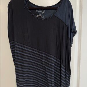 We The Free Charcoal and Black Striped Tee